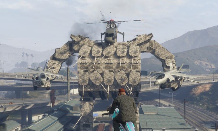 Convierten los vehículos de GTA Online en extraños Transformers