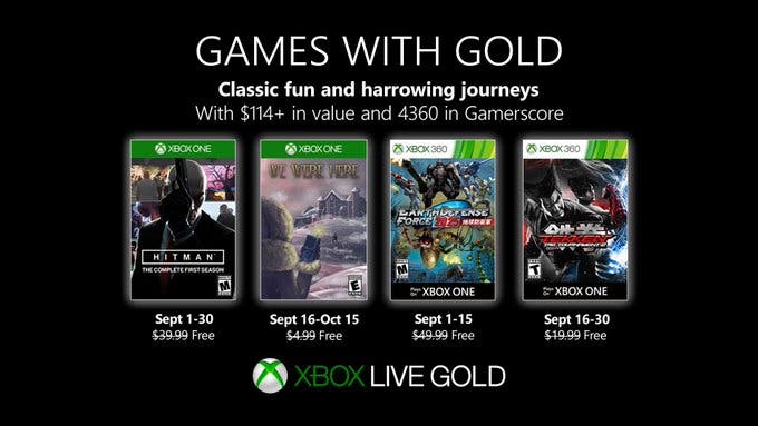 Games with Gold de septiembre de 2019 para Xbox One