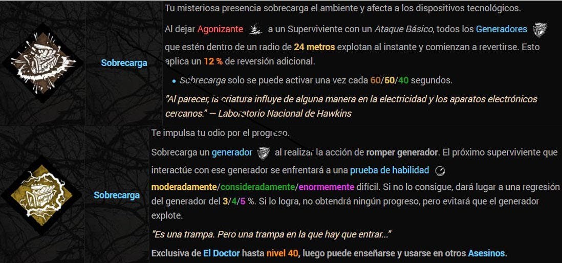 Dead by Daylight comete un error flagrante en su traducción al castellano 140 Dead by Daylight comete un error flagrante en su traducción al castellano 106