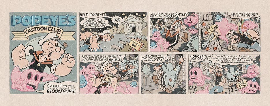 Así es el entrañable cómic de Cuphead para celebrar el 90º aniversario de Popeye 107