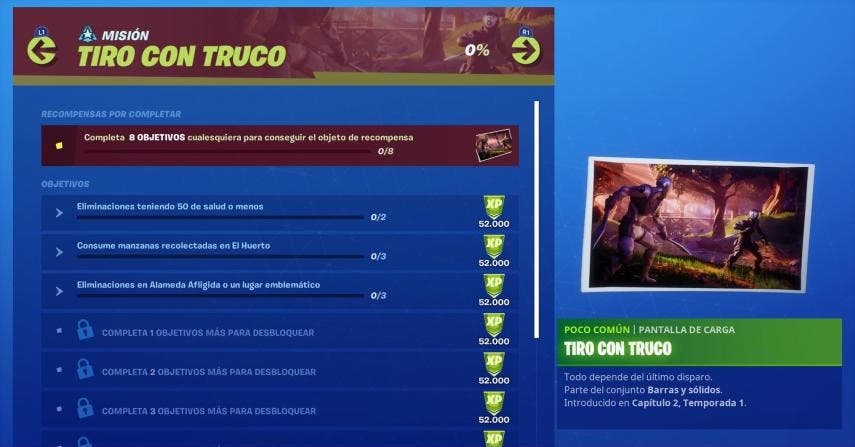 desafíos tiro con truco semana 7 fortnite