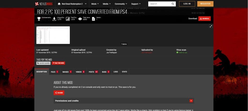 Los mods más populares de Red Dead Redemption 2 en PC son para saltar escenas 106