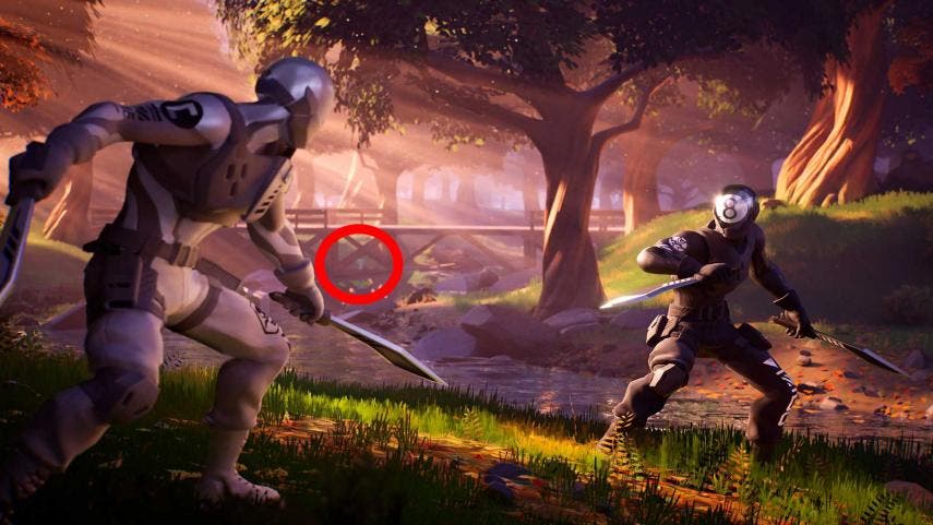 Busca la "T" escondida en la pantalla de carga Tiro con Truco de Fortnite 105