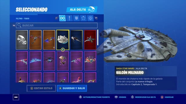 Cómo conseguir gratis el Halcón Milenario de Star Wars en Fortnite Capítulo 2 115