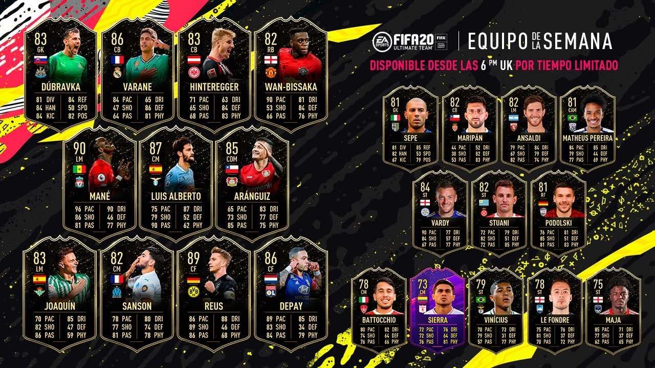 Ya está aquí el equipo de la semana TOTW 13 de FIFA 20 Ultimate Team 107