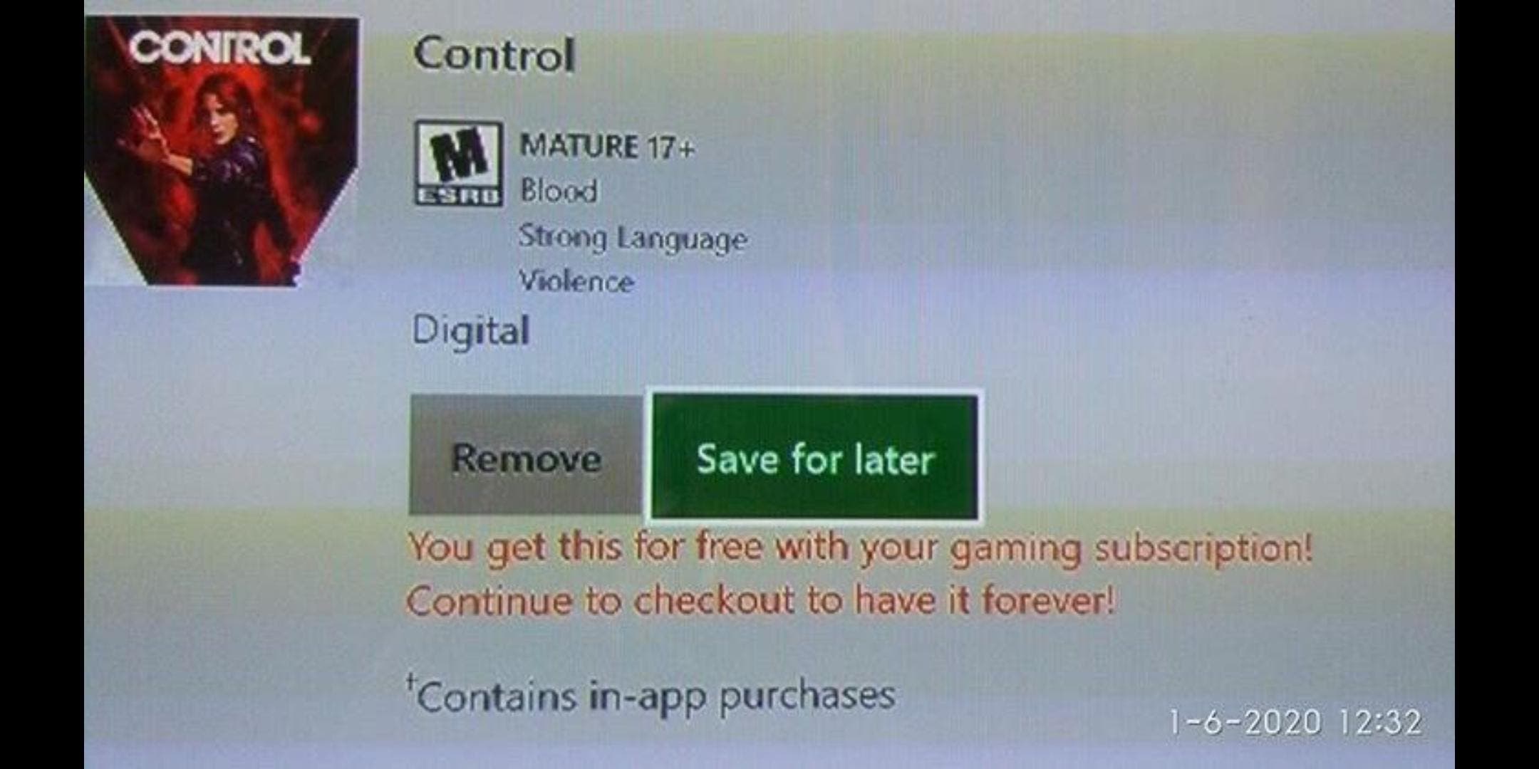 Control podría llegar pronto a Xbox Game Pass después de un error en la tienda de Microsoft 102
