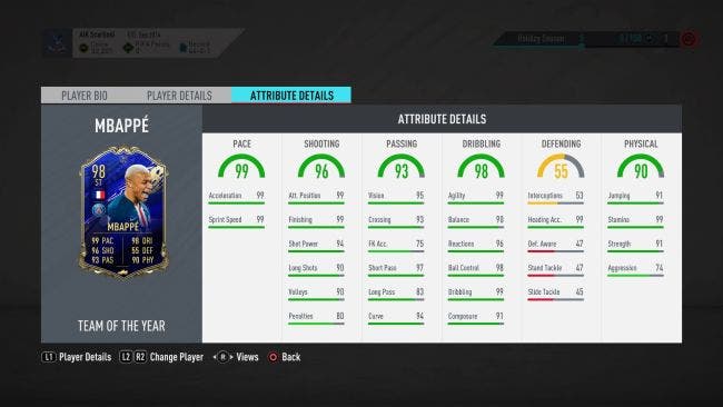 Estadísticas y precios de Messi, Mbappé y Mané, los únicos jugadores TOTY de FIFA 20 disponibles 116