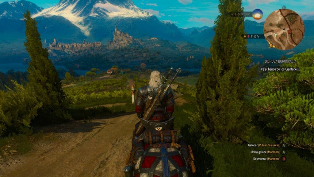 Minimapa de The Witcher 3 Captura de The Witcher 3 con minimapa en el HUD