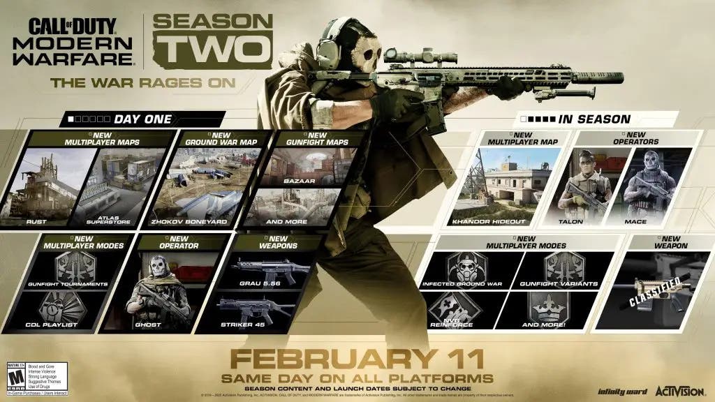 All Season 2 news for Call of Duty: Revealed today's battles