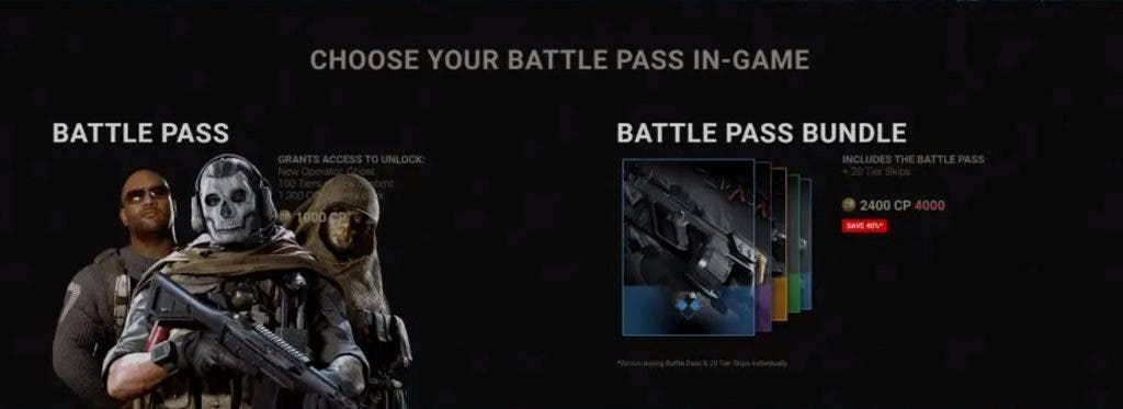 pase de batalla de la segunda temporada de Call of Duty: Modern Warfare