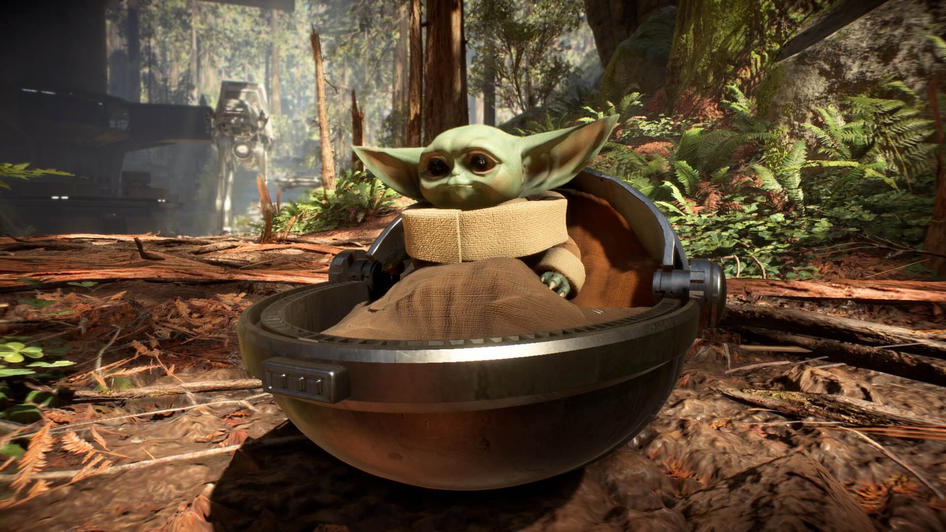 Un increíble mod nos permite eliminar Stormtroopers como Baby Yoda en Star Wars Battlefront 2 