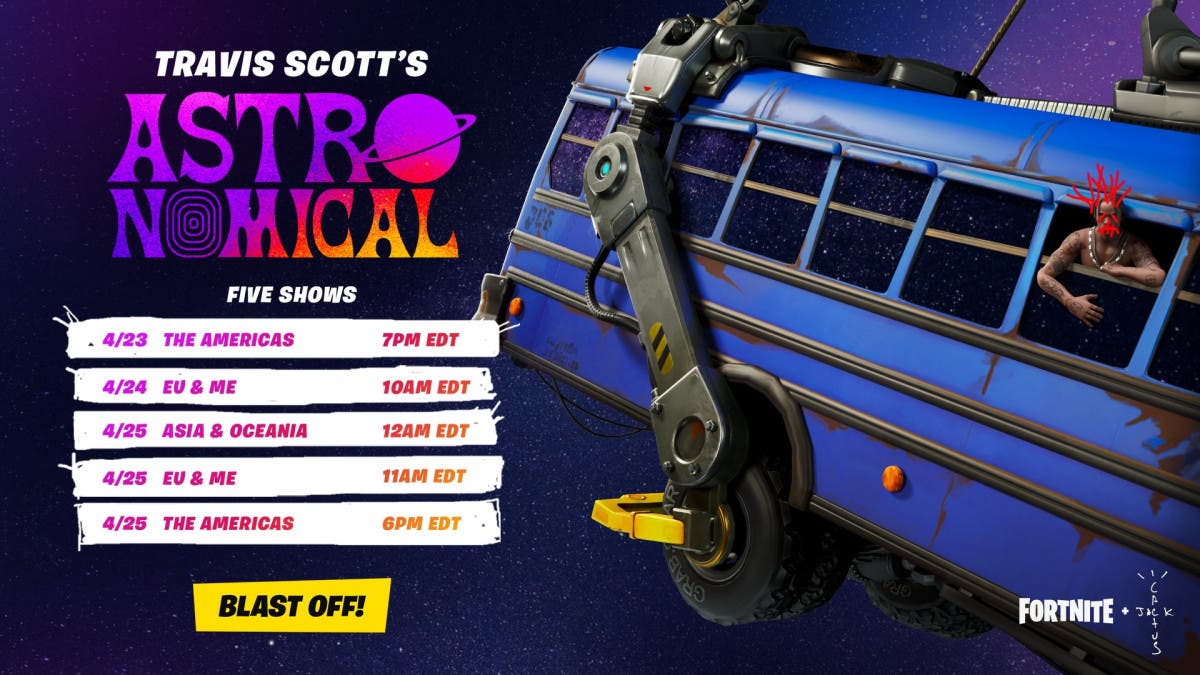 Fortnite y Travis Scott presentan Astronomical, un evento de conciertos único y exclusivo