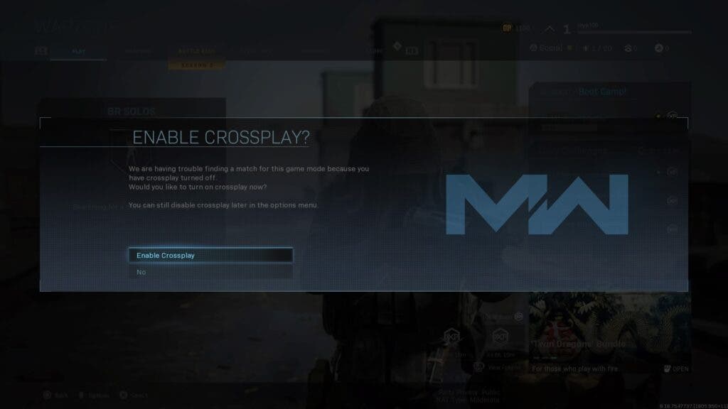 Jugadores de consola de Call of Duty: Warzone están desactivando el crossplay por culpa de los tramposos de PC