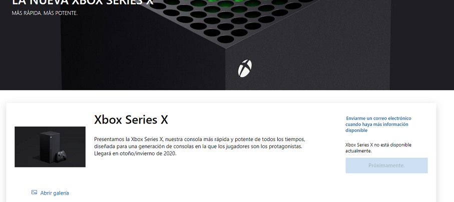 Pronto se podrá reservar Xbox Series X on the official website of Xbox Store 1