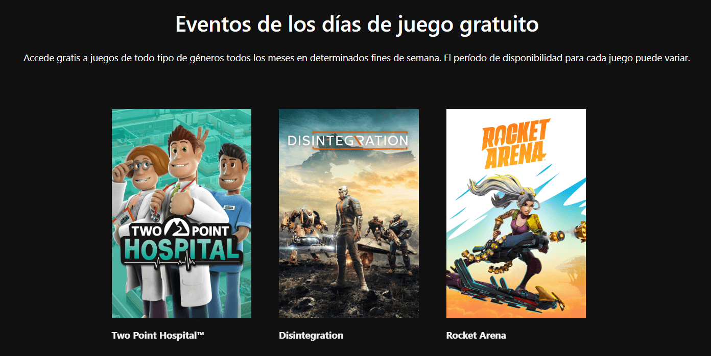 juegos gratuitos para Xbox One gracias a los Free Play Days
