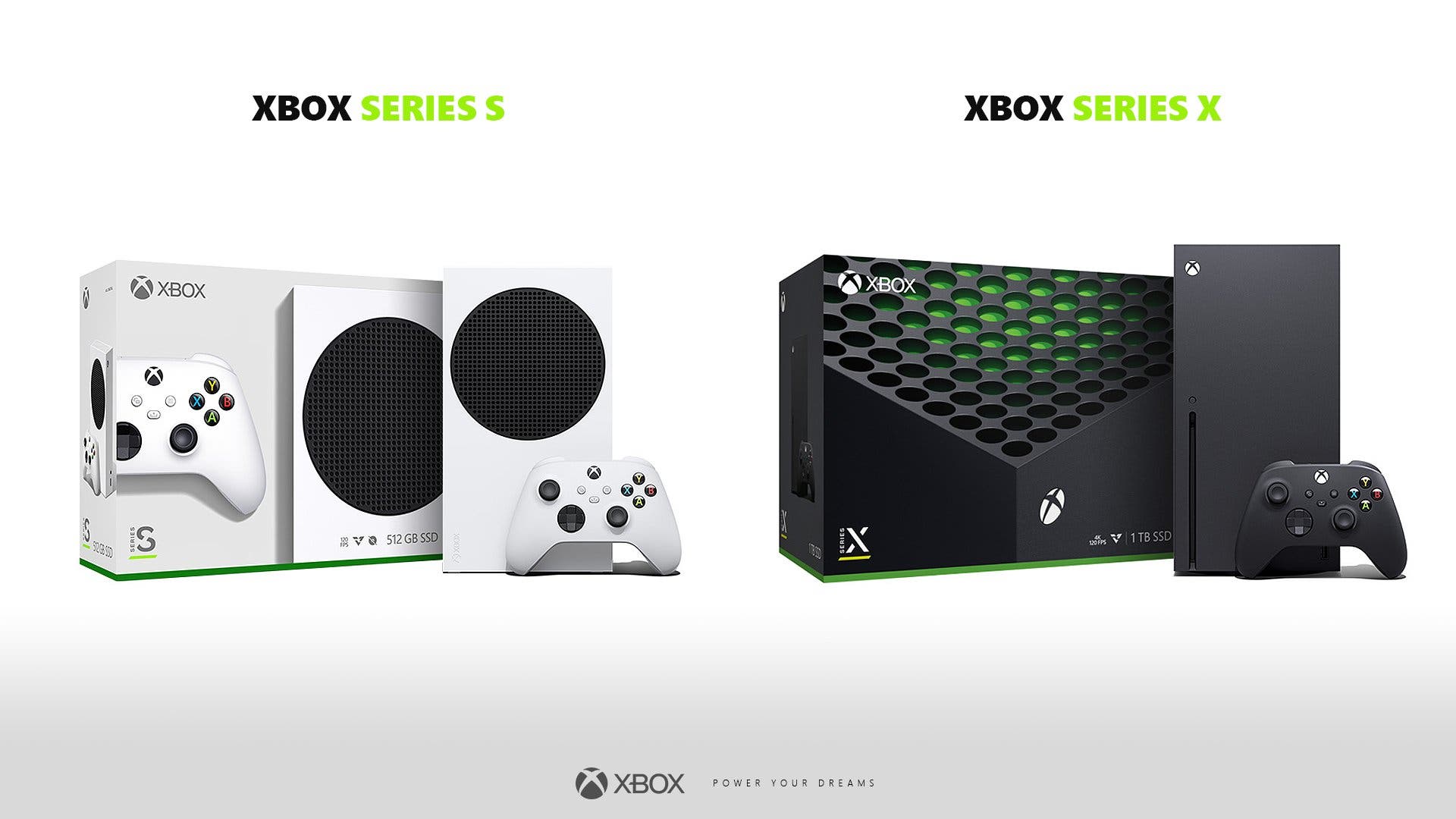 diseño oficial de las cajas de Xbox Series X y S