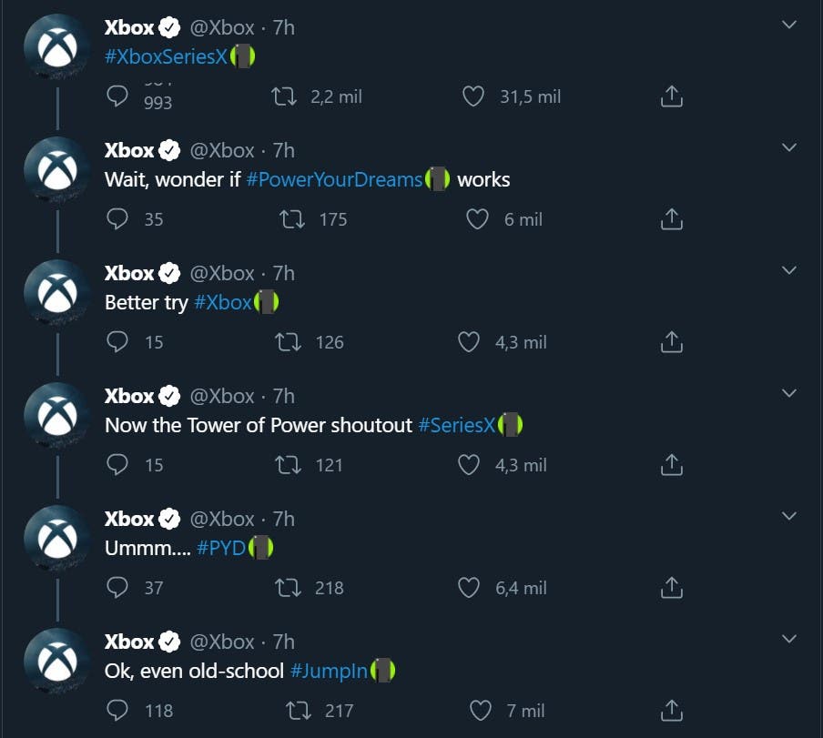 Así son los nuevos emojis de Xbox Series X en redes sociales 102