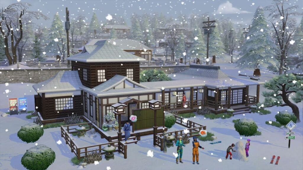 Vacaciones y encanto japonés con Los Sims 4: Escapada en la nieve 113