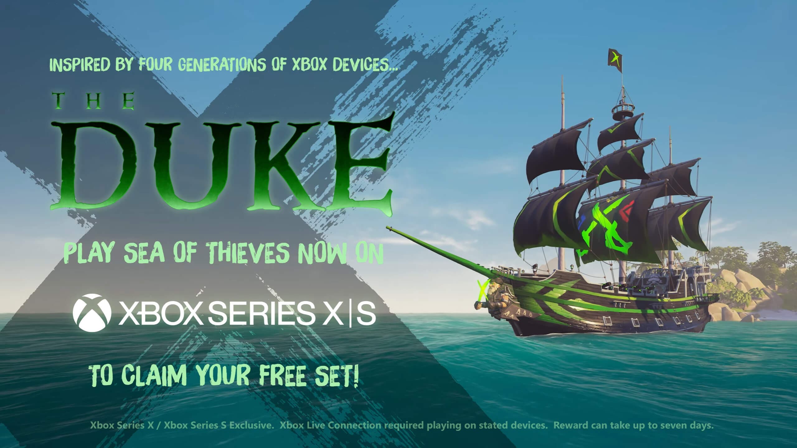 Consigue una skin gratis para tu barco de Sea of Thieves en Xbox Series X|S