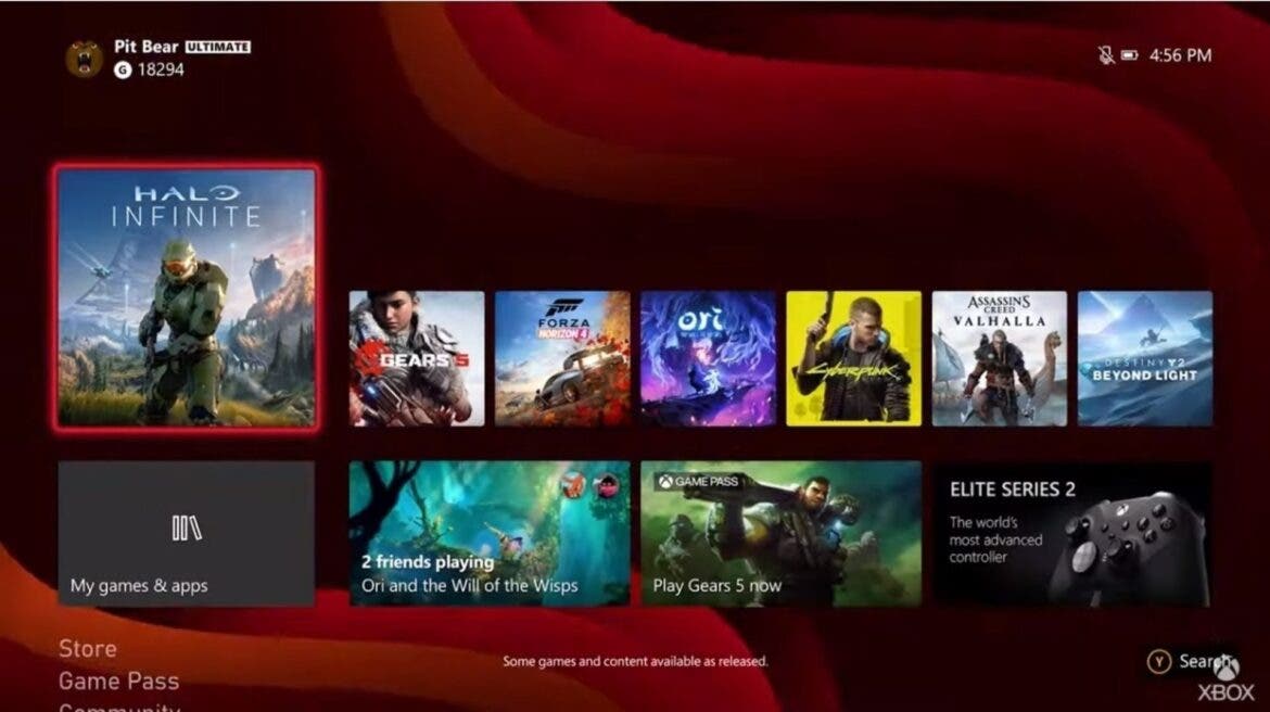 Así fue la evolución de la UI de Xbox hasta Xbox Series X|S 108