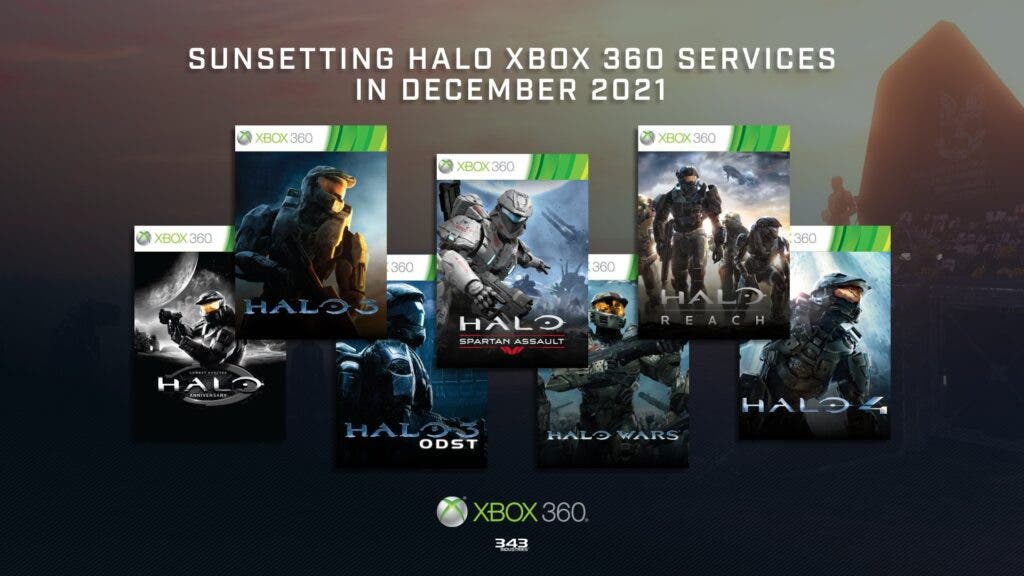Adiós a los servicios en línea de Halo de Xbox 360 