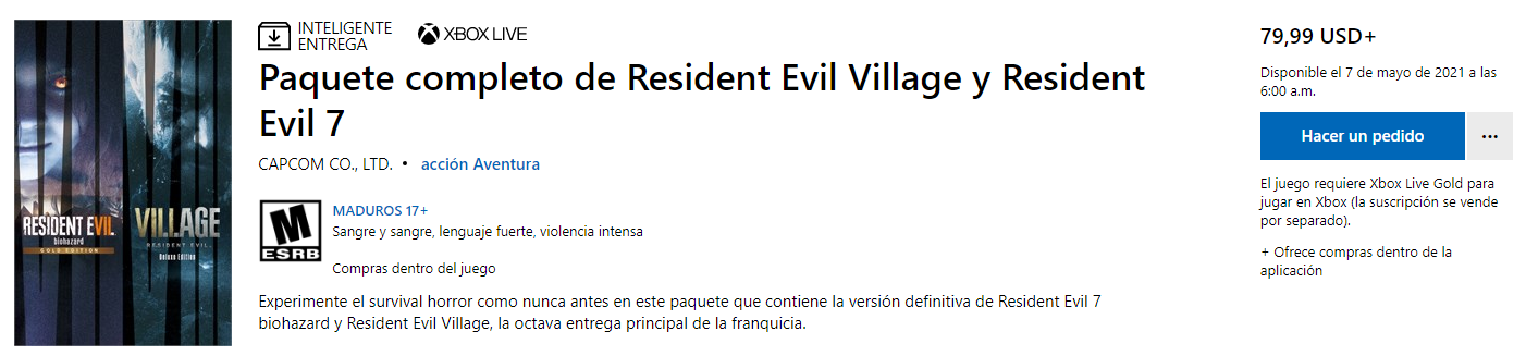 pack de Resident Evil Village y Resident Evil 7