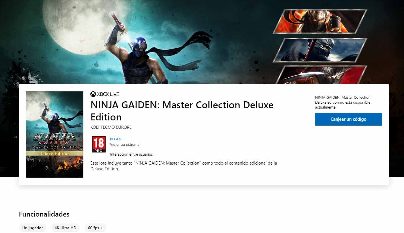 Los juegos de Ninja Gaiden Master Collection correrán a 4K y 60fps según la Microsoft Store 114