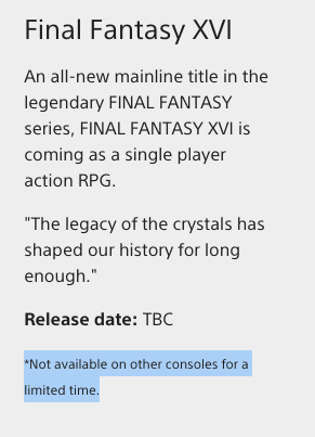  Final Fantasy XVI llegará a Xbox