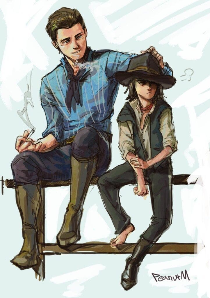 Los jóvenes Arthur y John de Red Dead Redemption 2