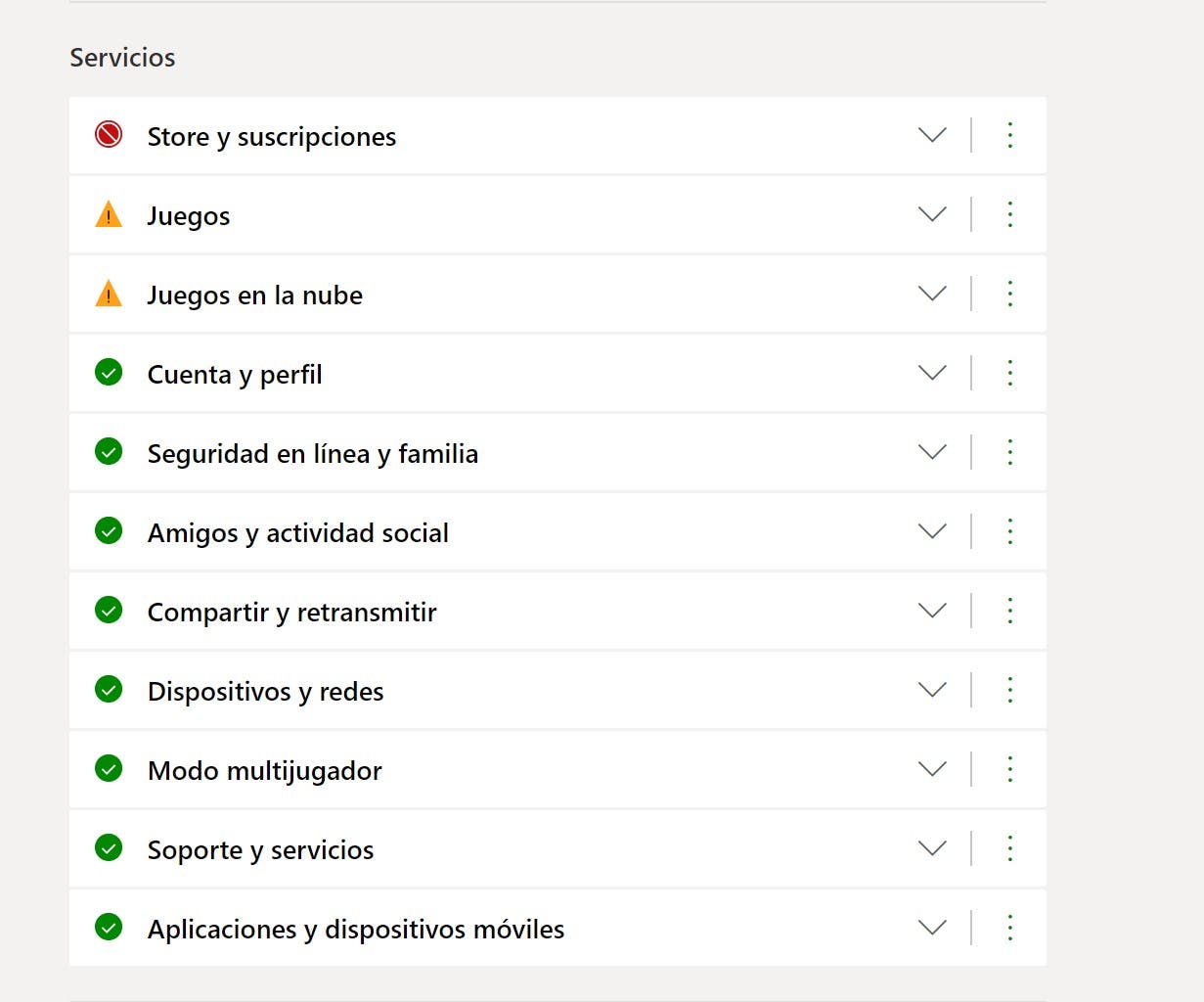 problemas con Xbox Live