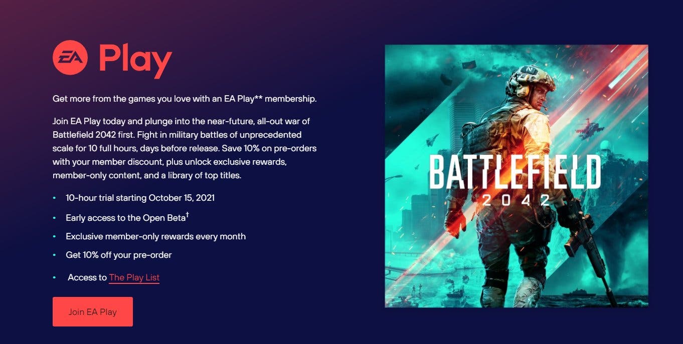 Desvelados los beneficios de EA Play y Xbox Game Pass Ultimate para Battlefield 2042