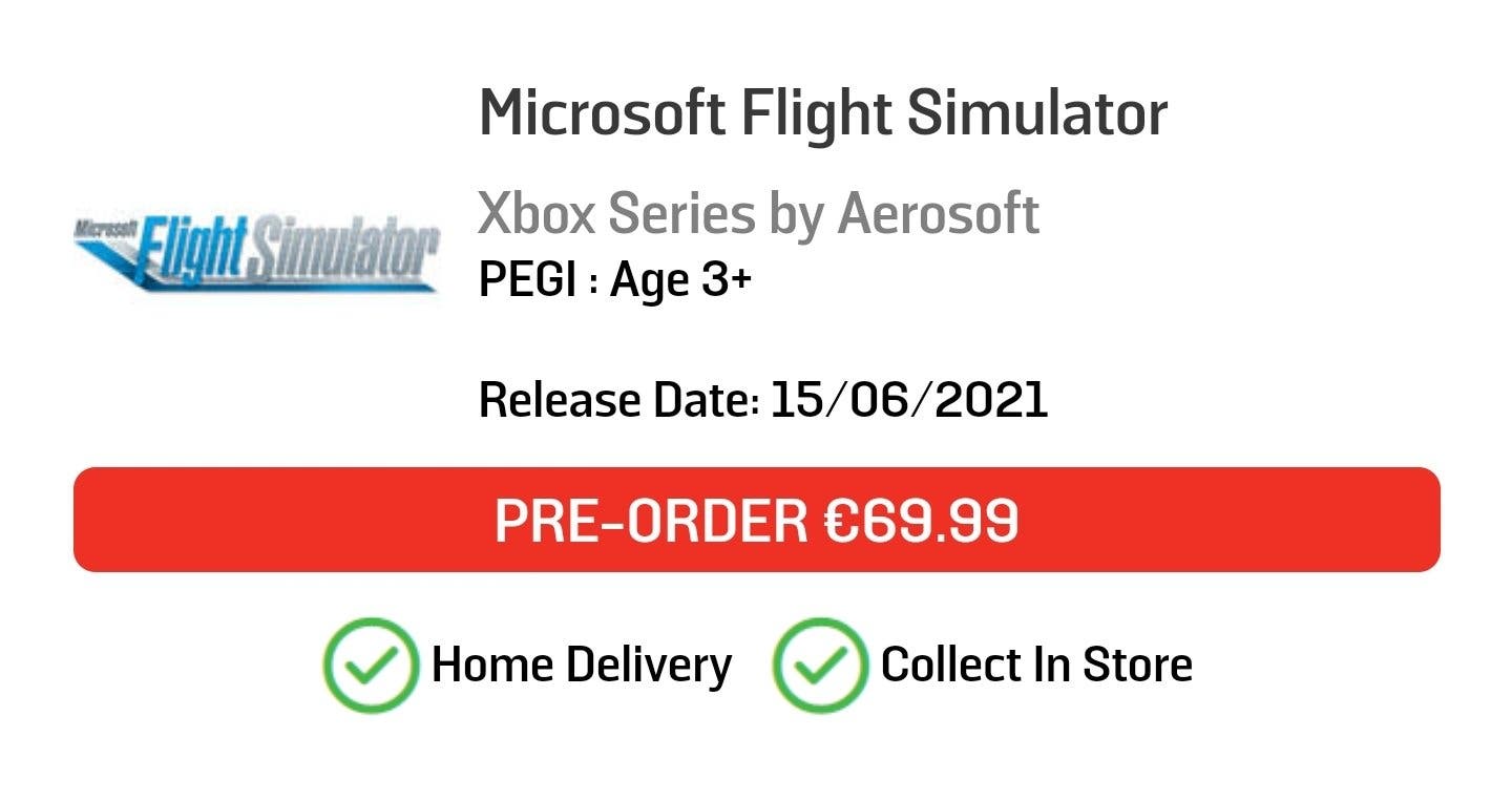 fecha de lanzamiento de Microsoft Flight Simulator para Xbox Series