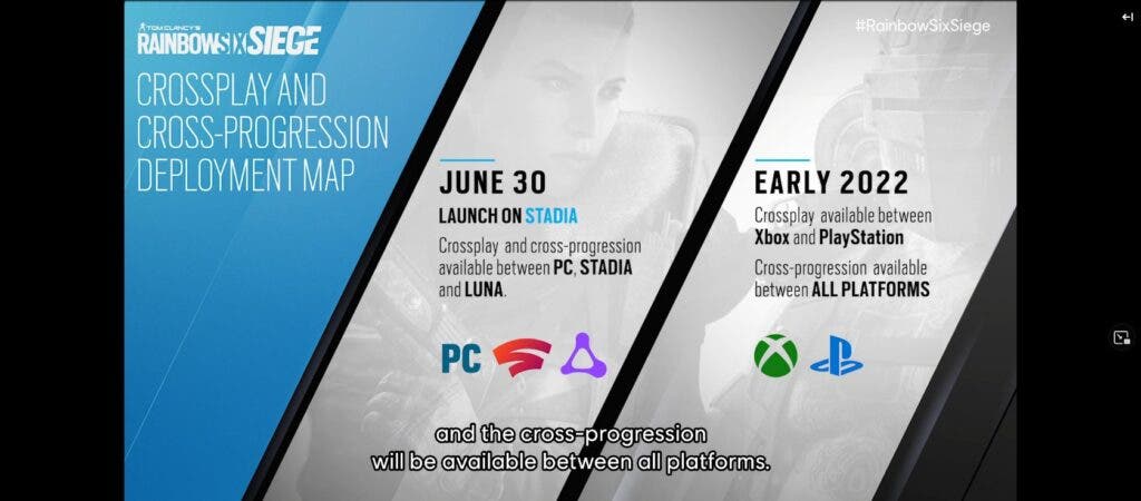 Ubisoft anunció crossplay y cross progression para Rainbow Six Siege