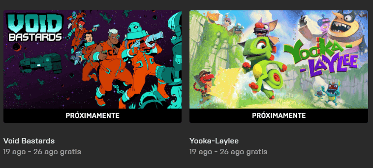 juegos gratuitos de la Epic Games Store