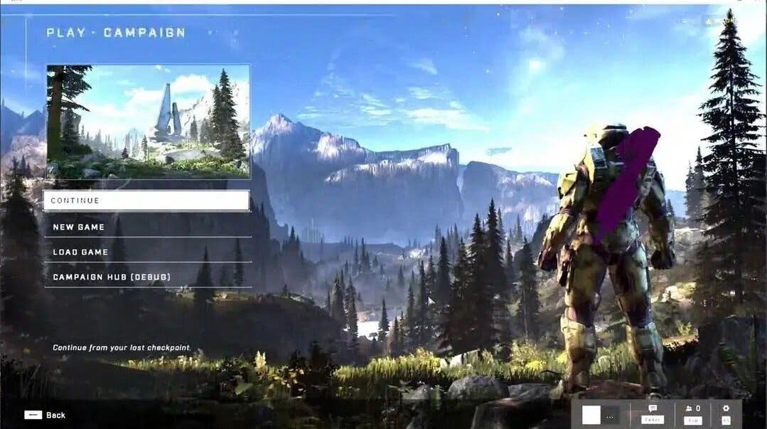 menú principal de Halo Infinite