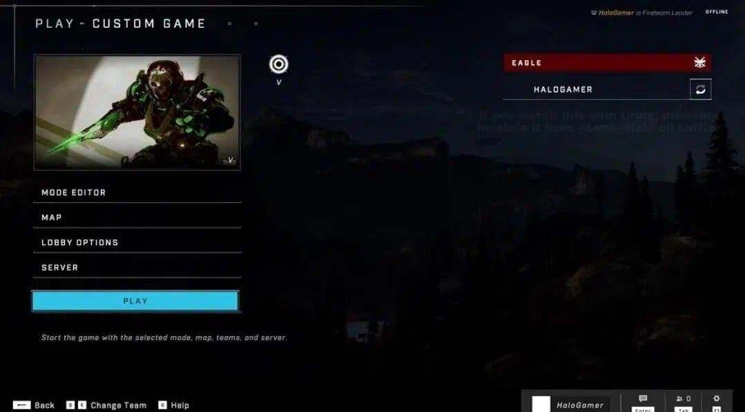 menú principal de Halo Infinite