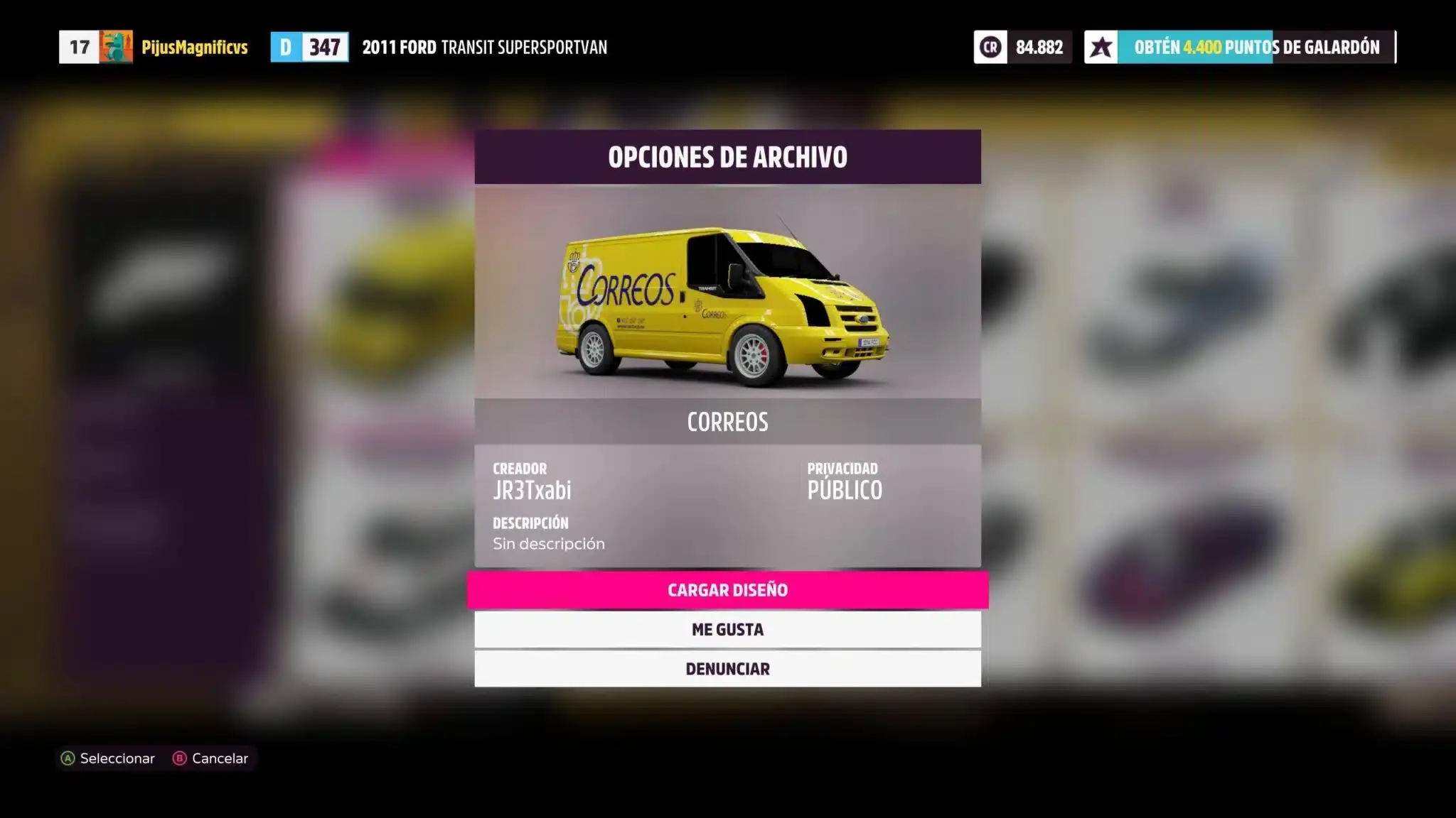 diseño de Correos en Forza Horizon 5