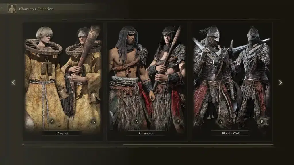 Estas son las cinco clases diferentes que podremos probar en la beta cerrada de Elden Ring
