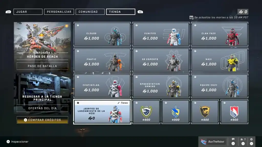 microtransacciones de la primera temporada de Halo Infinite