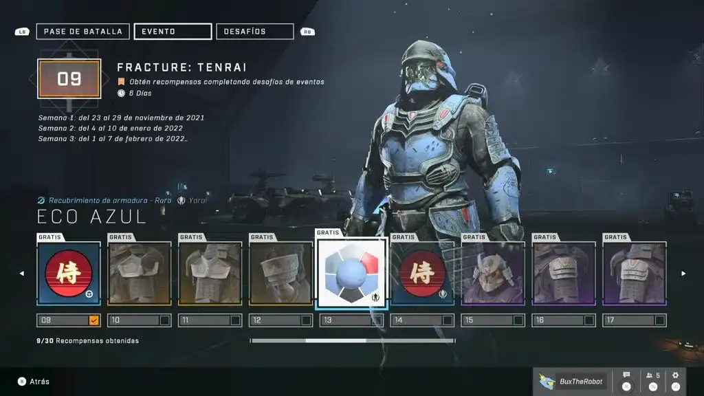 Cosméticos y recompensas del evento de Halo Infinite Fracture: Tenrai