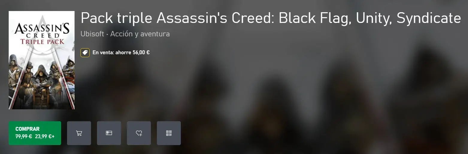 oferta por el pack triple Assassin's Creed