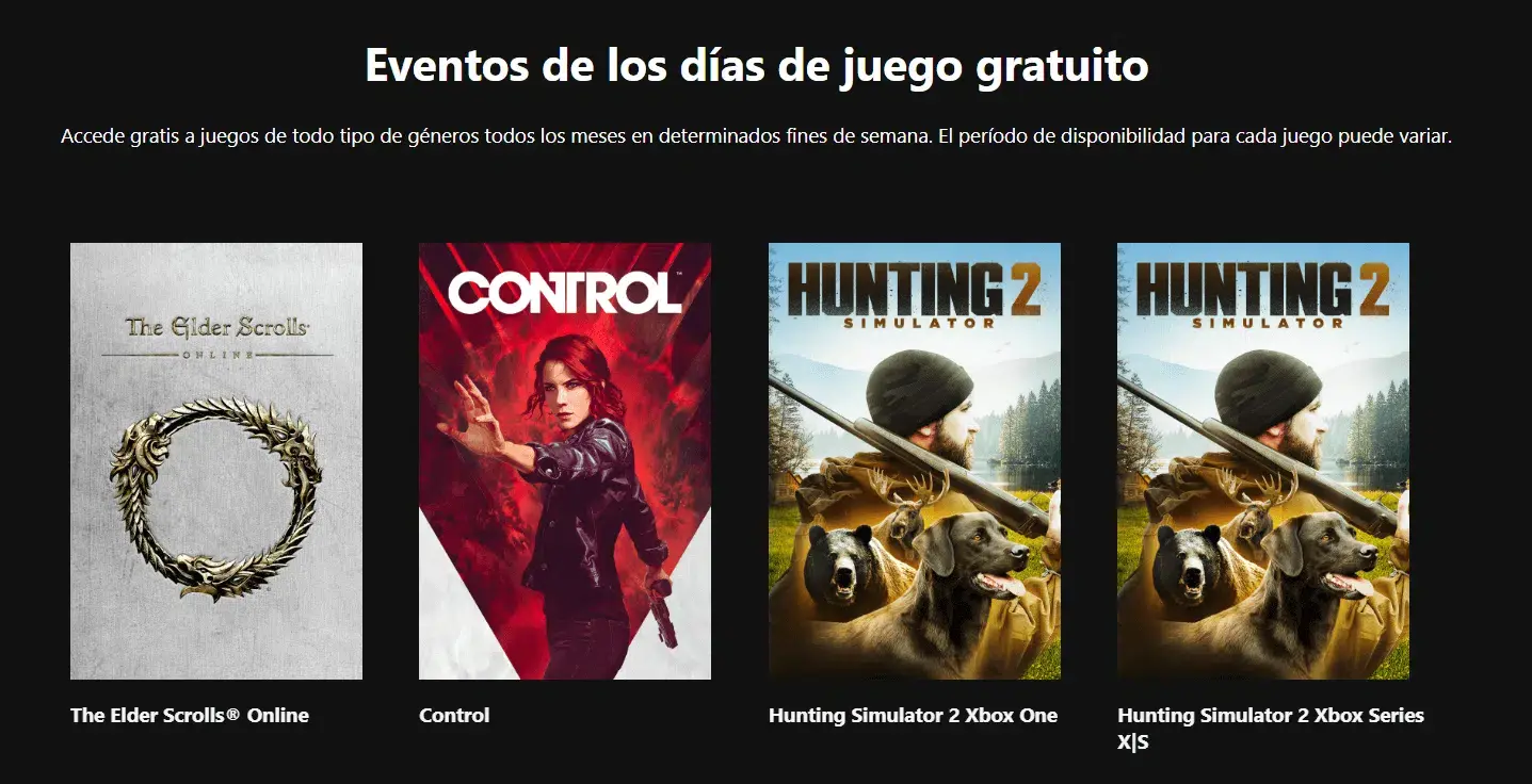 juegos gratis para Xbox por los Free Play Days