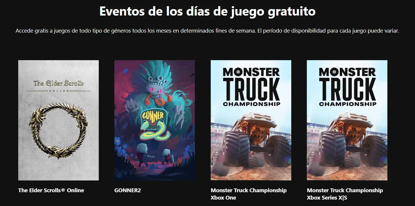 juegos gratis para Xbox por los Free Play Days