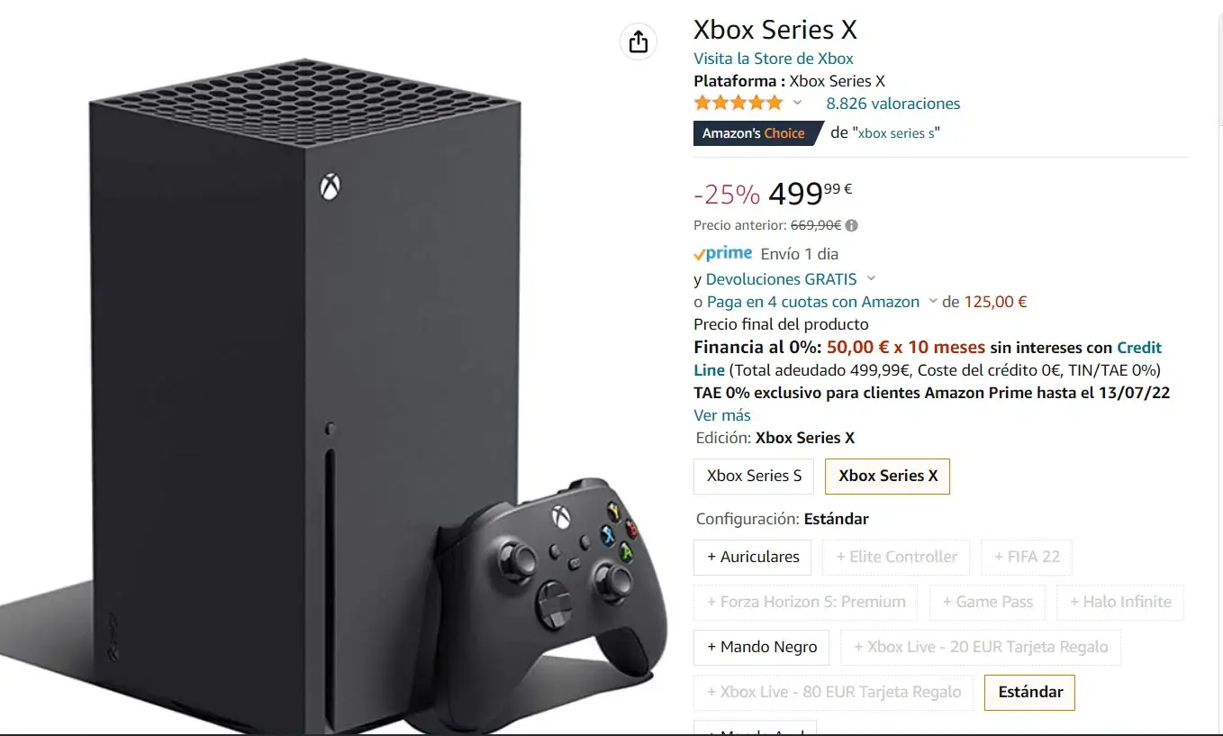 stock disponible de Xbox Series X