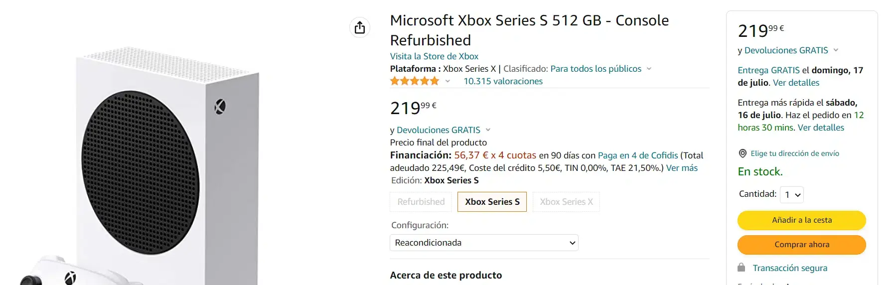 Xbox Series S a un precio inmejorable