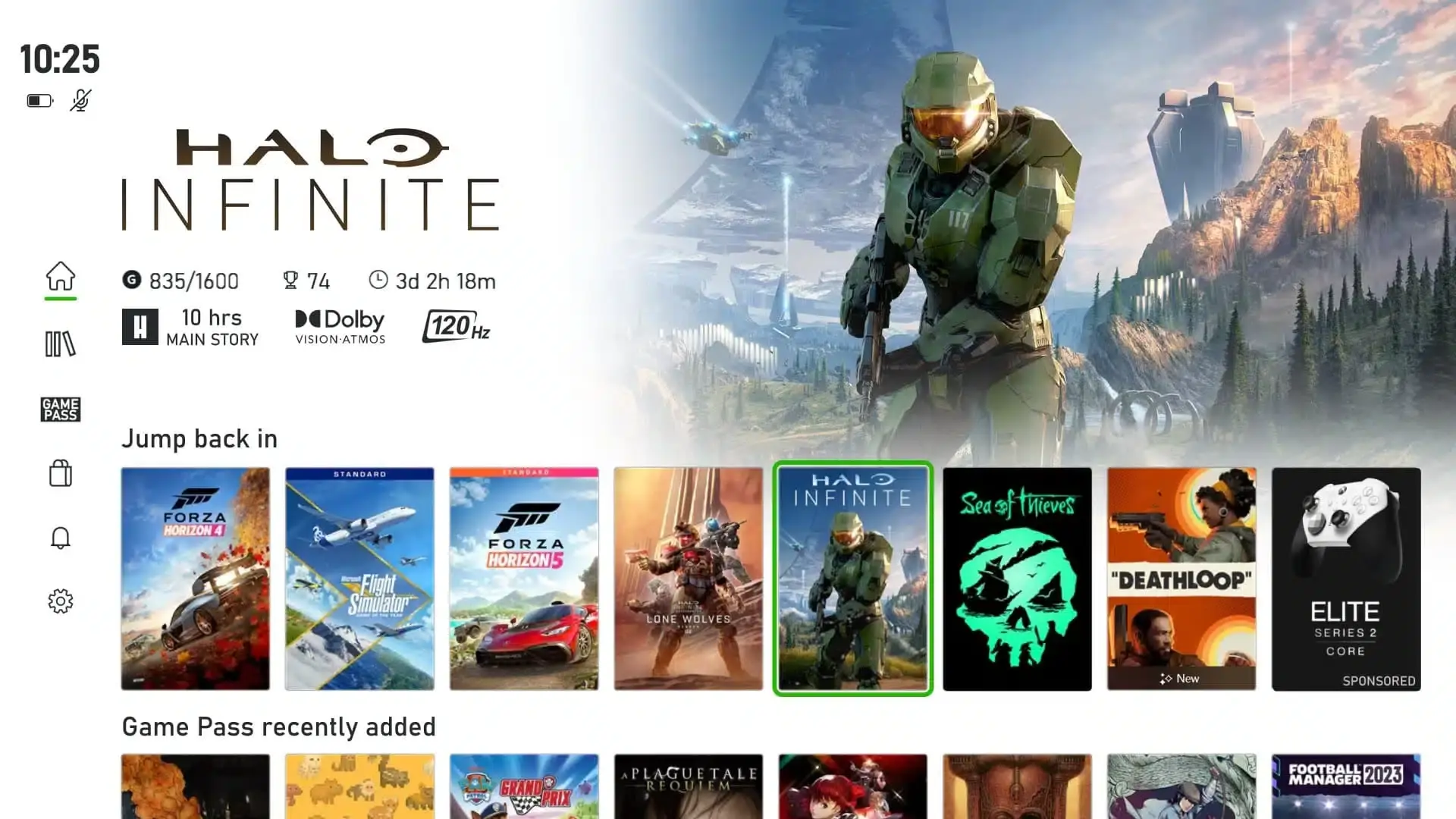 concepto de la interfaz de xbox 6
