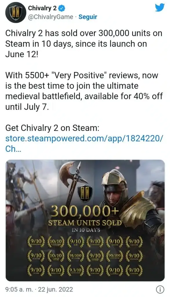 Chivalry 2 está siendo un éxito en Xbox Game Pass 140 Chivalry 2 está siendo un éxito en Xbox Game Pass