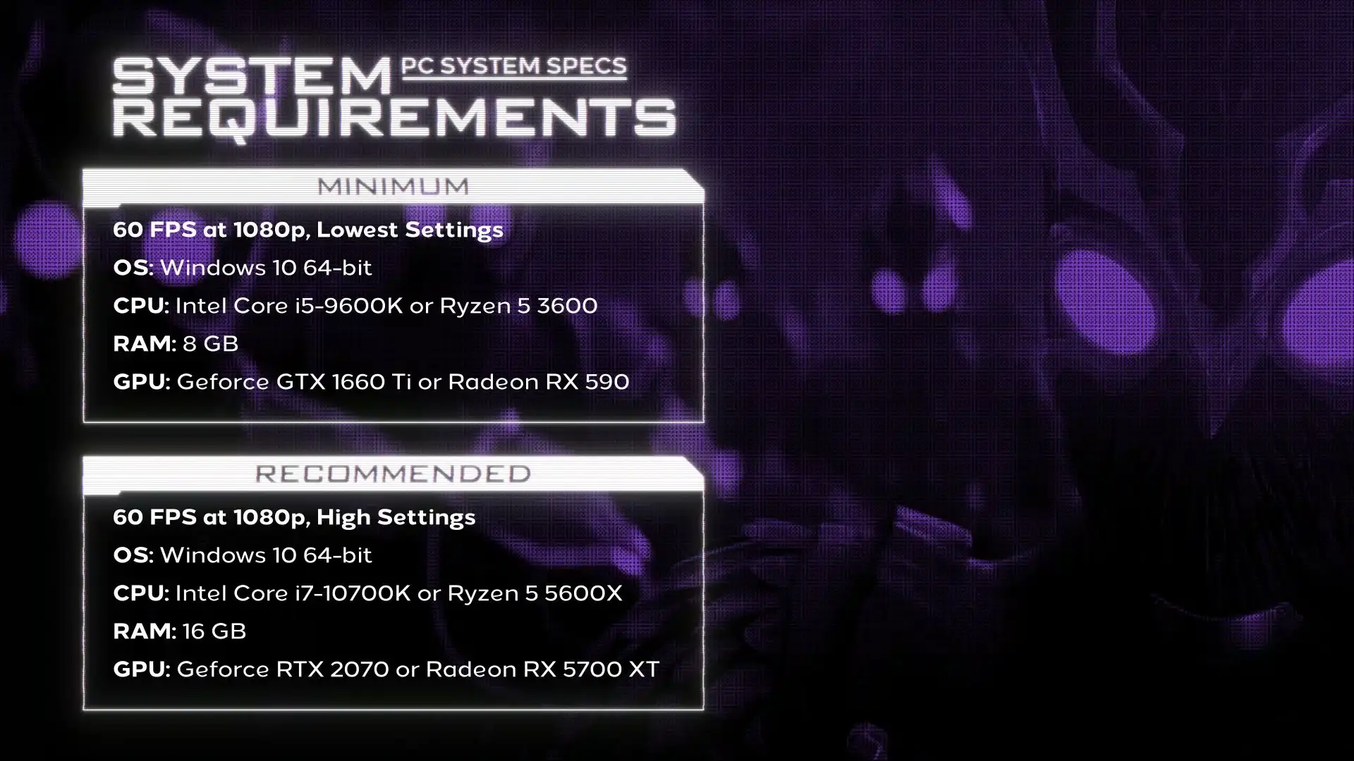 requisitos mínimos y recomendados de Gotham Knights