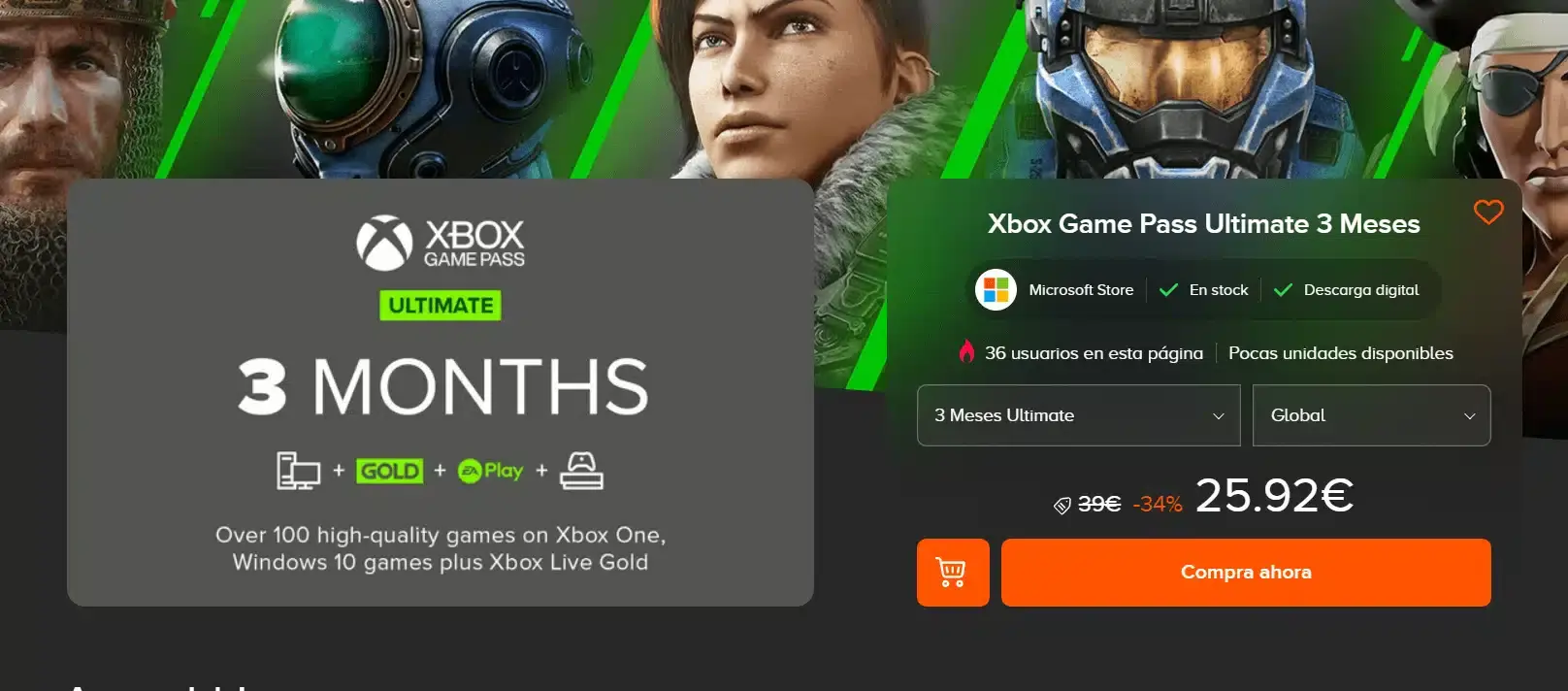 3 meses de Xbox Game Pass Ultimate