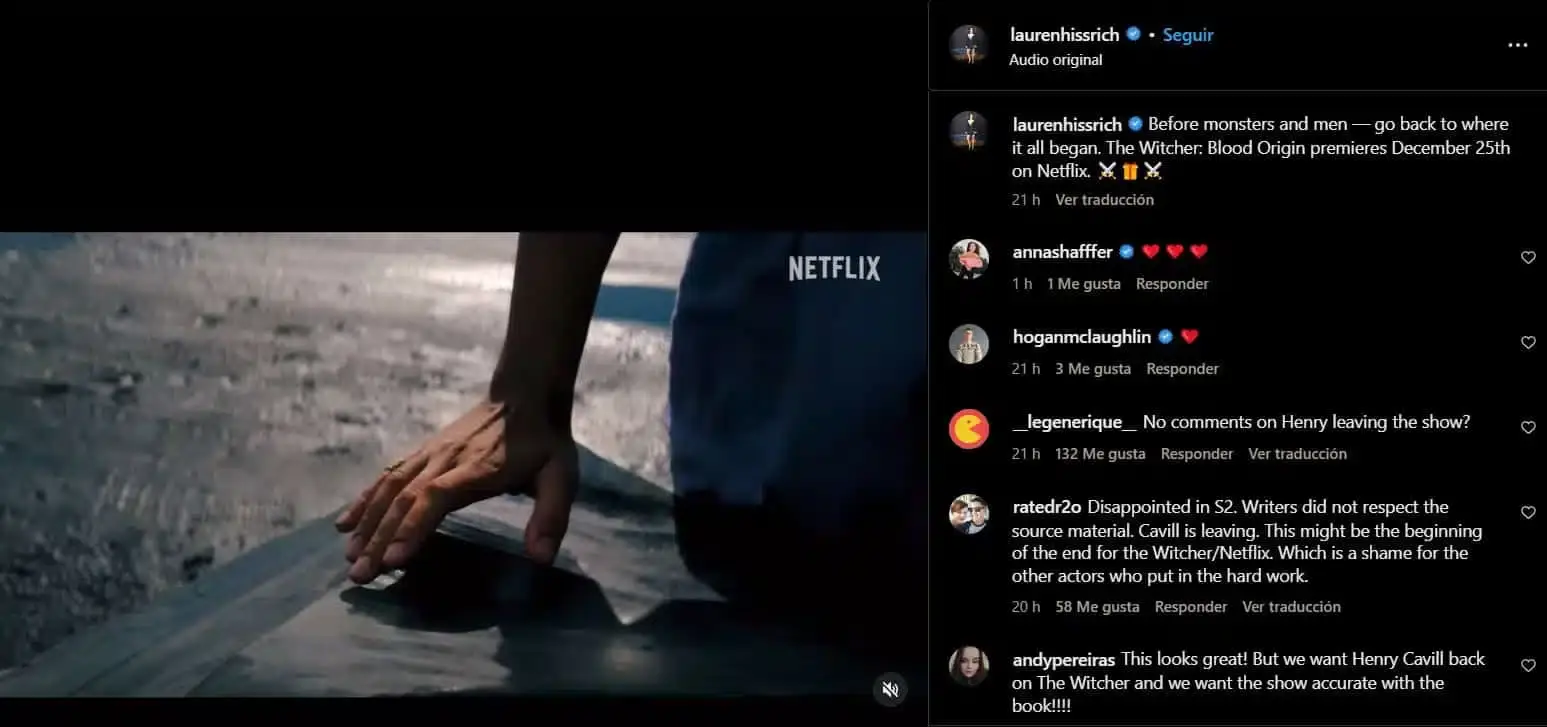 La responsable de The Witcher de Netflix reaparece en las redes pero sigue sin mencionar a Henry Cavill 104